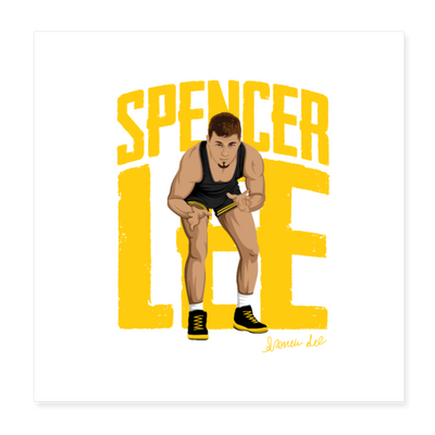 Spencer Lee X The Players Trunk Exclusive 8x8 Poster - white