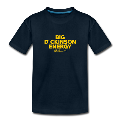 Hunter Dickinson X The Players Trunk Exclusive "BIG D1CKINSON ENERGY" YOUTH T-Shirt - deep navy