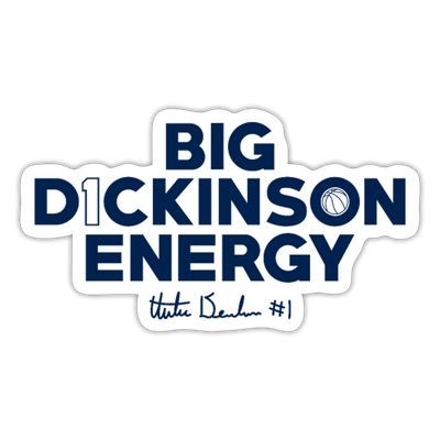 Hunter Dickinson X The Players Trunk Exclusive "BIG D1CKINSON ENERGY" Blue Sticker - white matte