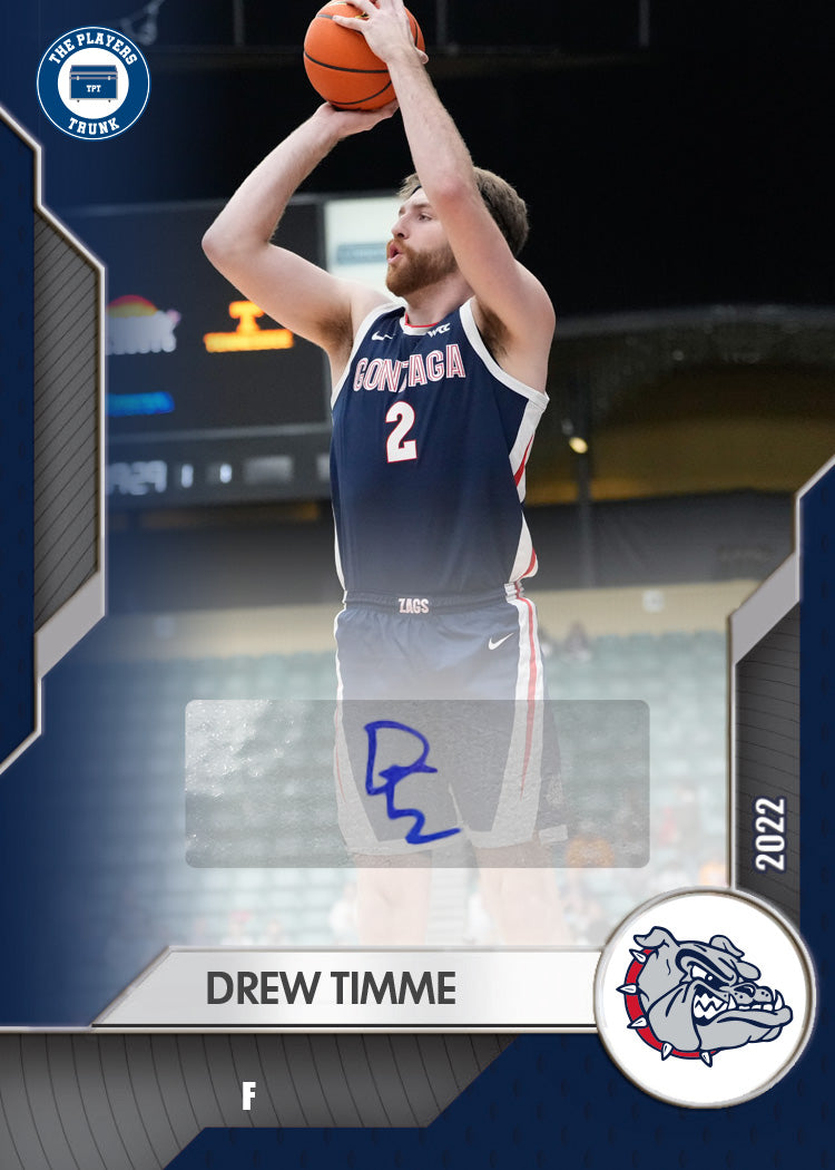 Drew Timme SIGNED 1st Edition 2022 Trading Card *RARE* Color Match (